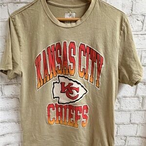 NFL Logo Tee in Olive Tan with White Print